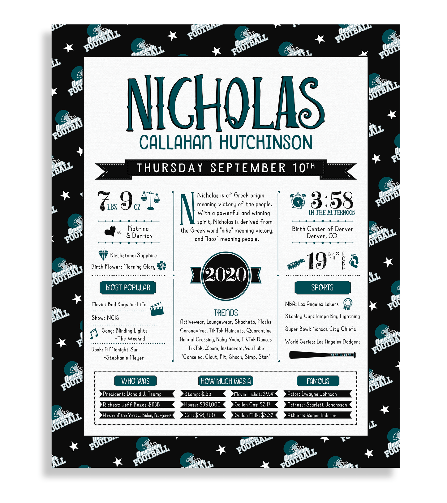 No Frame / Philadelphia Eagles Print