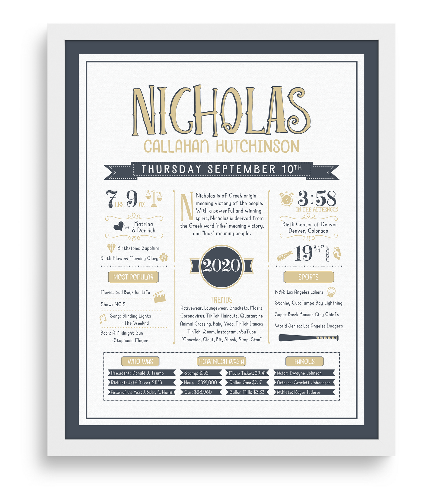 White Frame / Custom Color Print