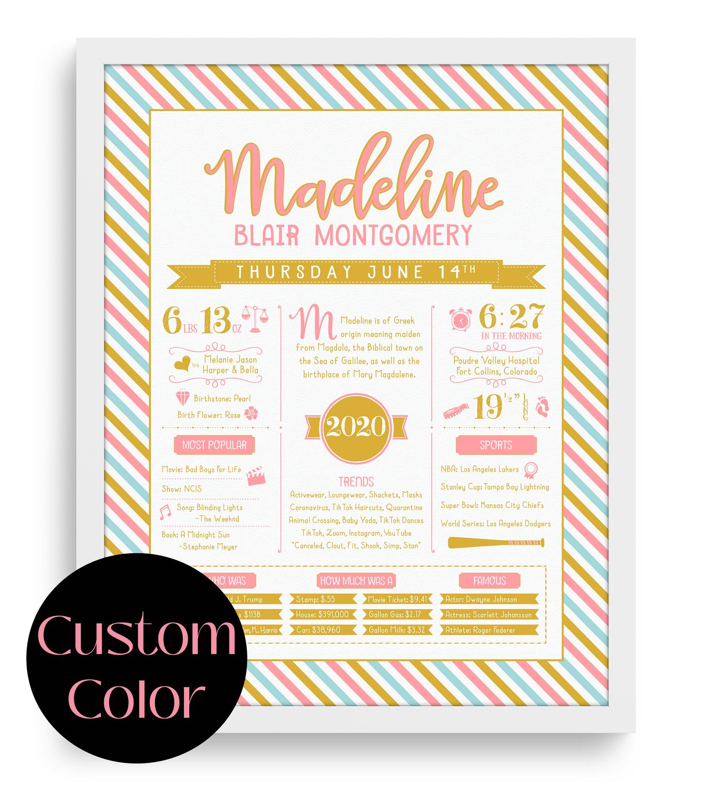 White Frame / Custom Color Print