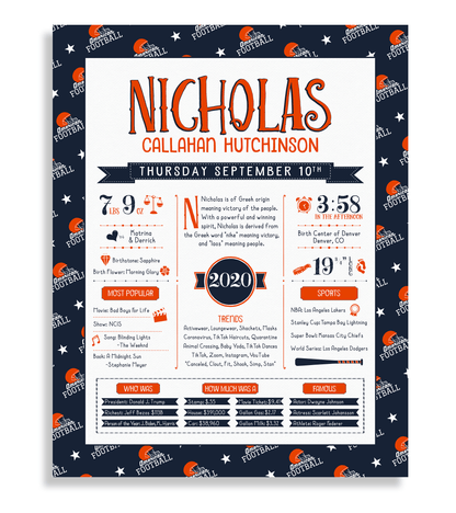 No Frame / Chicago Bears Print