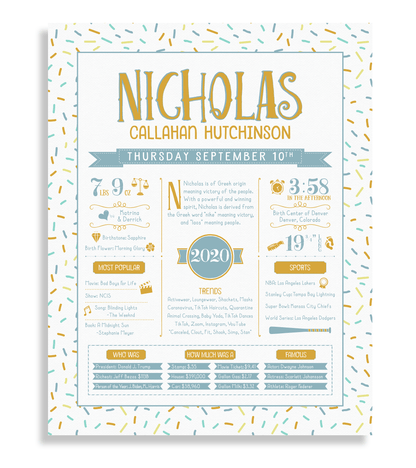 Gold & Boho Blue
