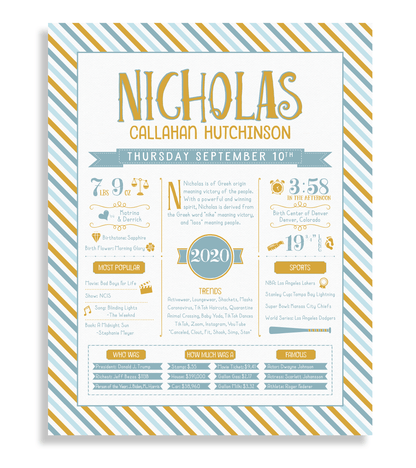 Gold & Boho Blue