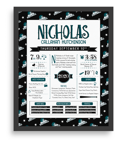 Black Frame / Philadelphia Eagles Print
