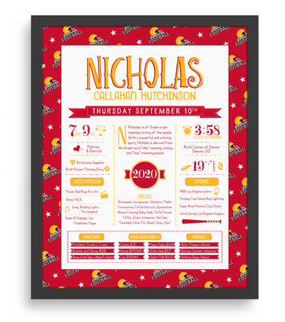 Black Frame / Kansas City Chiefs Print