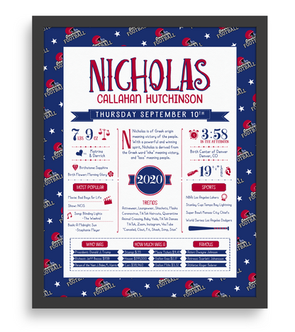 Black Frame / New York Giants Print