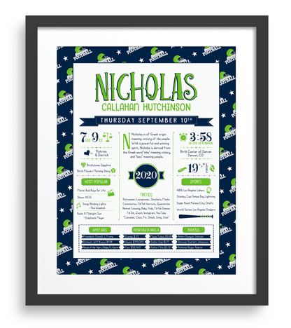 Black Frame / Seattle Seahawks Print