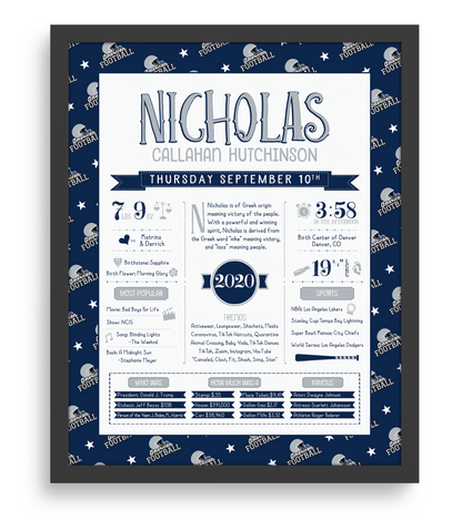 Black Frame / Dallas Cowboys Print
