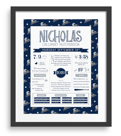 Black Frame / Dallas Cowboys Print
