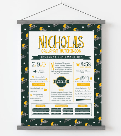 Gray Magnetic Frame / Green Bay Packers Print