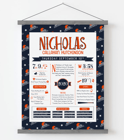 Gray Magnetic Frame / Chicago Bears Print