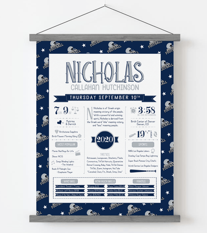Gray Magnetic Frame / Dallas Cowboys Print