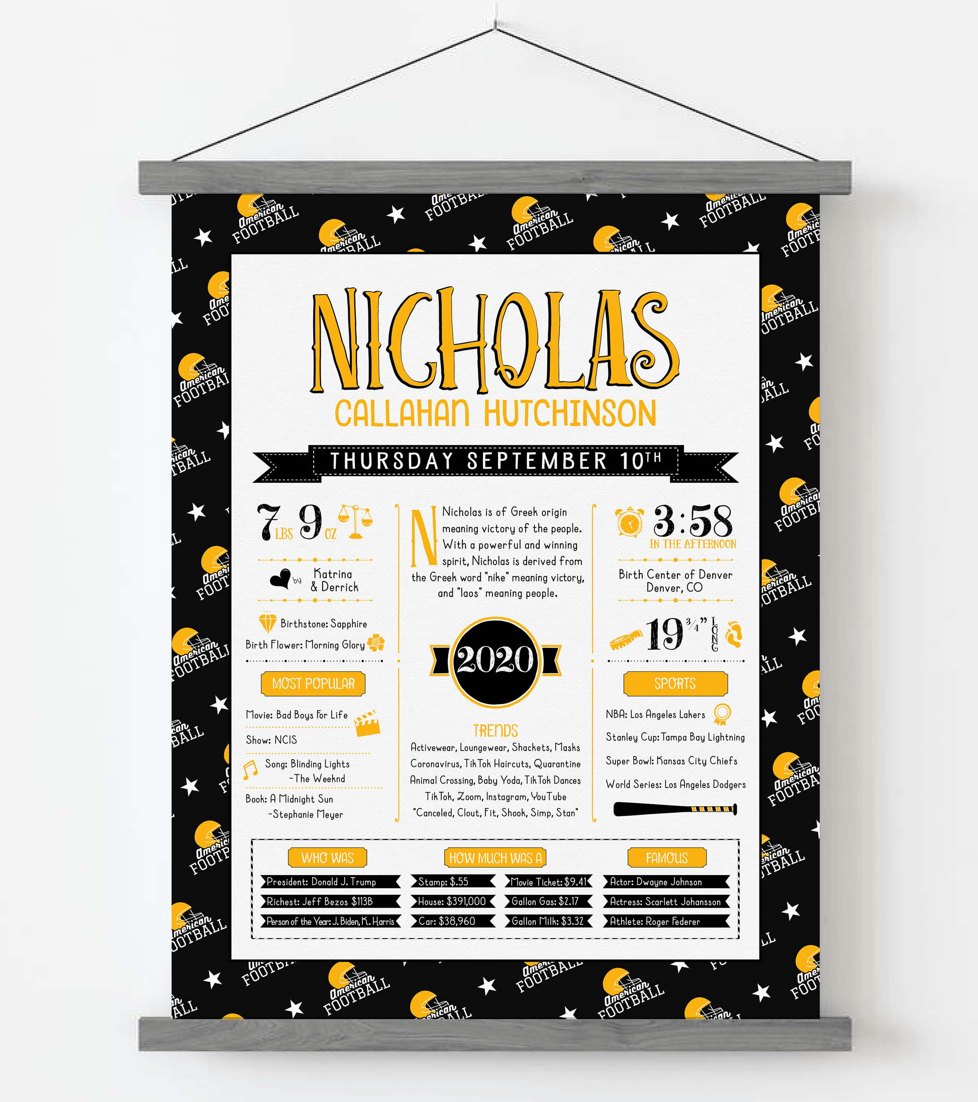 Gray Magnetic Frame / Pittsburgh Steelers Print