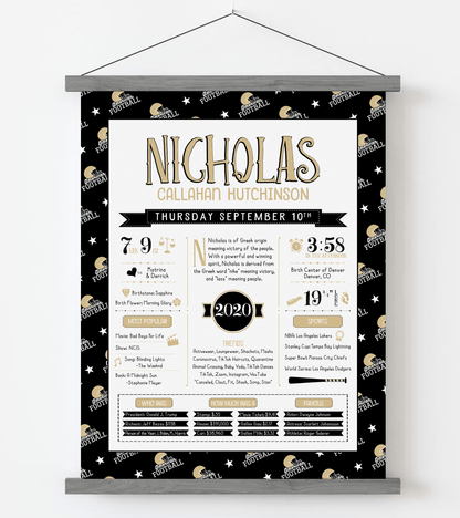 Gray Magnetic Frame / New Orleans Saints Print