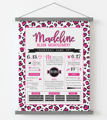 Gray Magnetic Frame / Hot Pink Print
