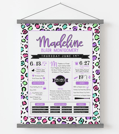 Gray Magnetic Frame / Bright Multi Color Print